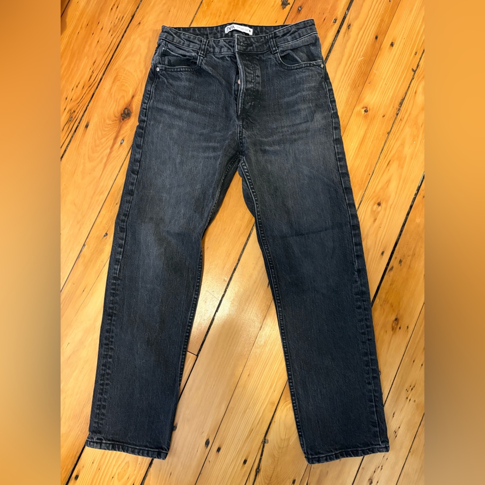 Black Straight Leg Zara Jeans
